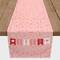 90&#x22; Valentine&#x27;s Day Pink Confetti Banner Table Runner